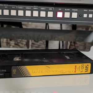 VHS-2026-927: Wee Sing Together, physical VHS tape in the 90s Craig archive.