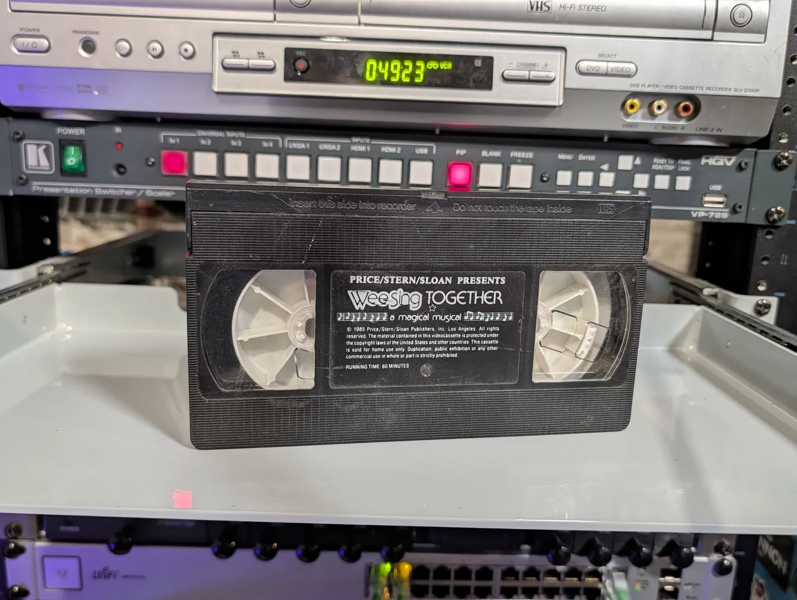VHS-2026-964: Wee Sing Together (1985), physical VHS tape in the 90s Craig archive.