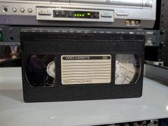 No Label No Sleeve No Clue - VHS tape, unknown date, mystery unlabeled tape from 90s Craig archive