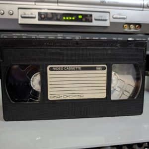 unknown home recordings on bare shell, Blank generic cassette labeled VIDEO CASSETTE no sleeve, no clues (VHS-2025-016)