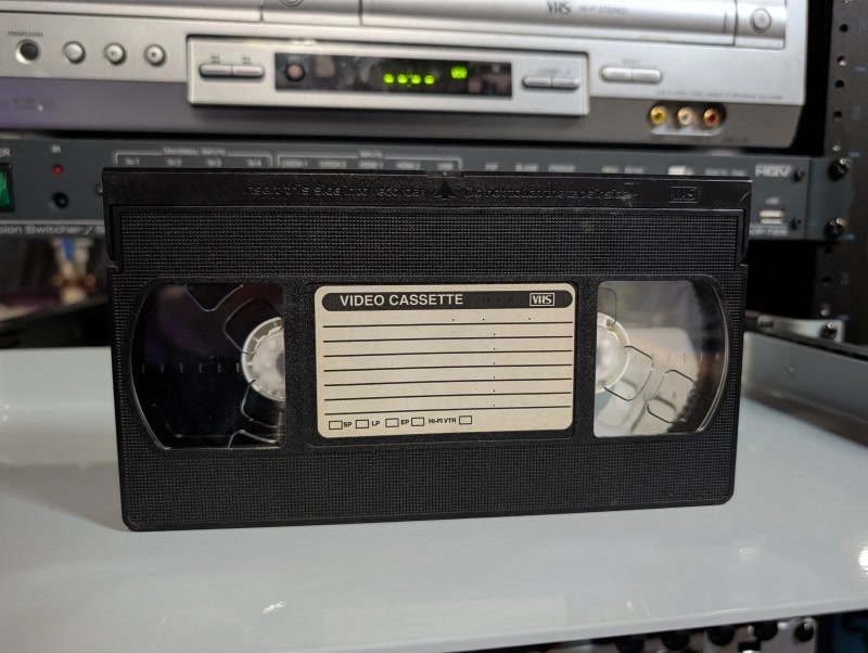 No Label No Sleeve No Clue - VHS tape, unknown date, mystery unlabeled tape from 90s Craig archive