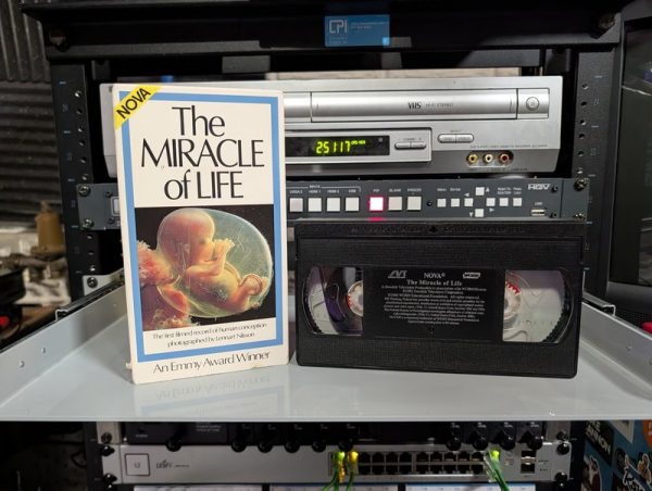 Yellow NOVA sleeve. 1983 PBS documentary by Lennart Nilsson, Emmy-winning conception film shown in classrooms (VHS-2026-455)