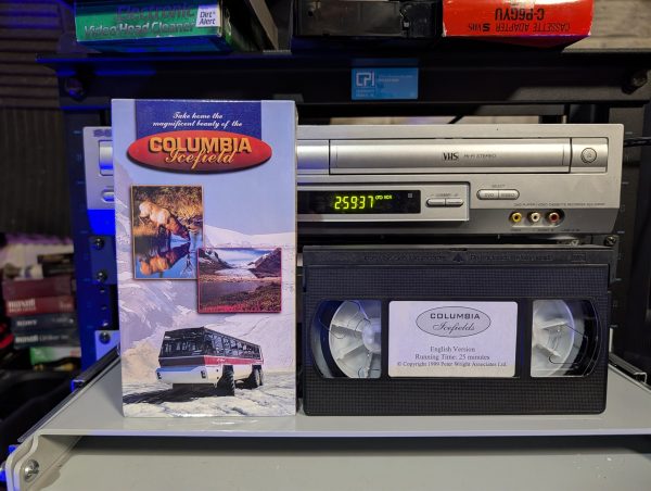 Columbia Icefield Jasper National Park tourism VHS. 1999 Alberta glacier promo, poor condition (VHS-2025-003)