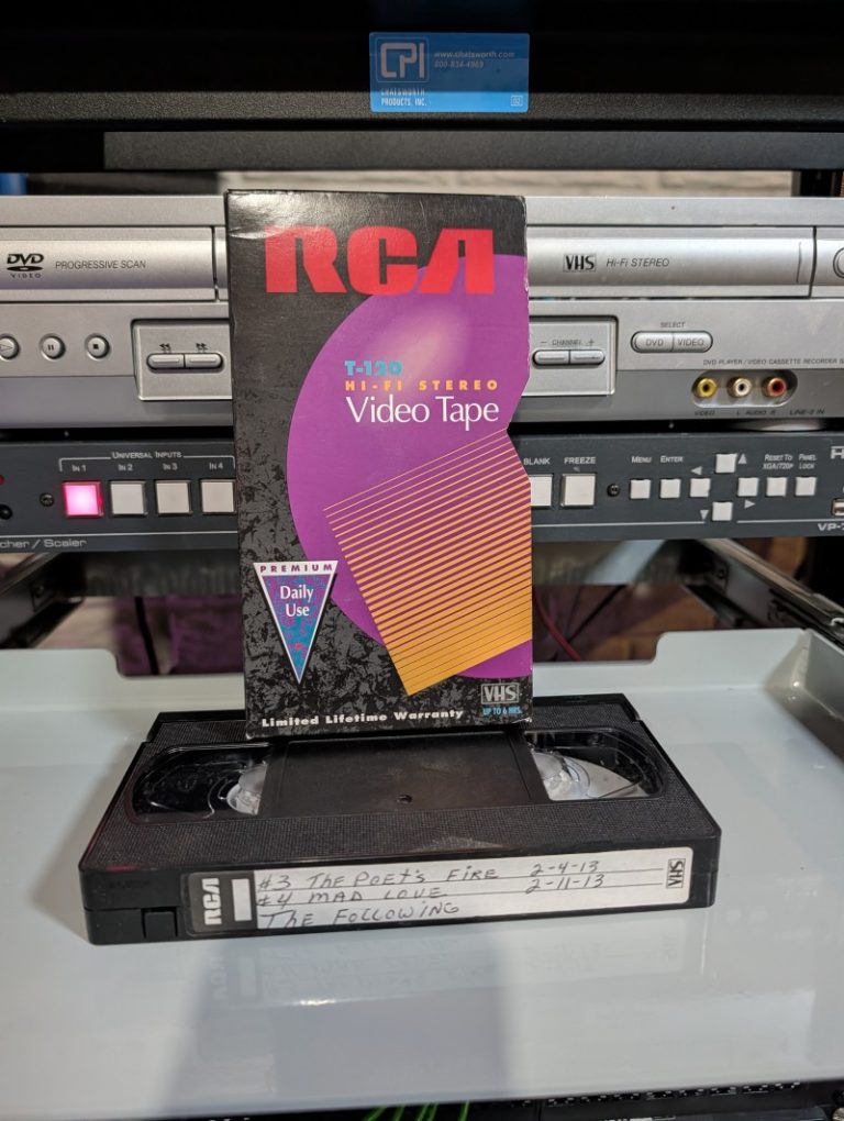 The Following Episodes 3-4 - VHS tape, February 2013, Fox TV recording
