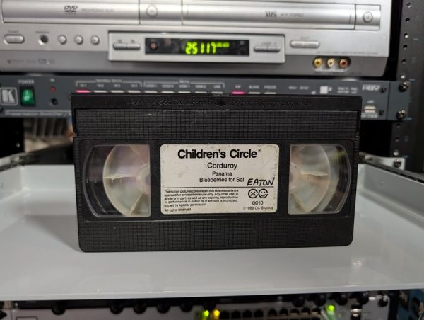 EATON cassette labeled Children's Circle with Corduroy and Blueberries for Sal. 1986 animated picture books (VHS-2026-451)