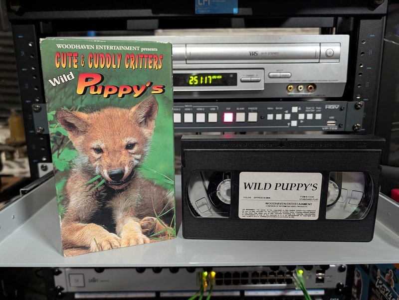 Cute and Cuddly Critters Wild Puppys and Baby Animals - VHS tape, 1990s, Woodhaven Entertainment nature