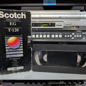 VHS-2026-232: Mismatched Scotch EG sleeve over TDK EHG cassette labeled Ruth and Elaine mystery tape from eBay, unopened
