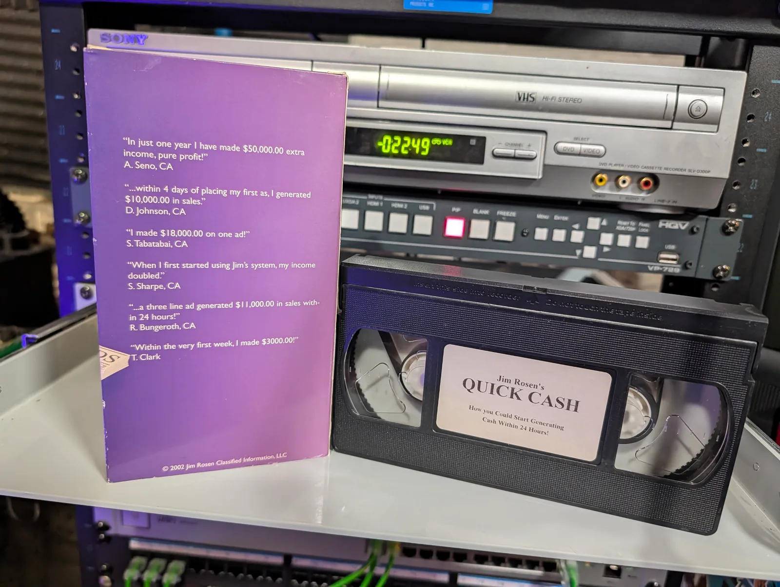 Jim Rosen's Quick Cash Video (2002): tape photo 2