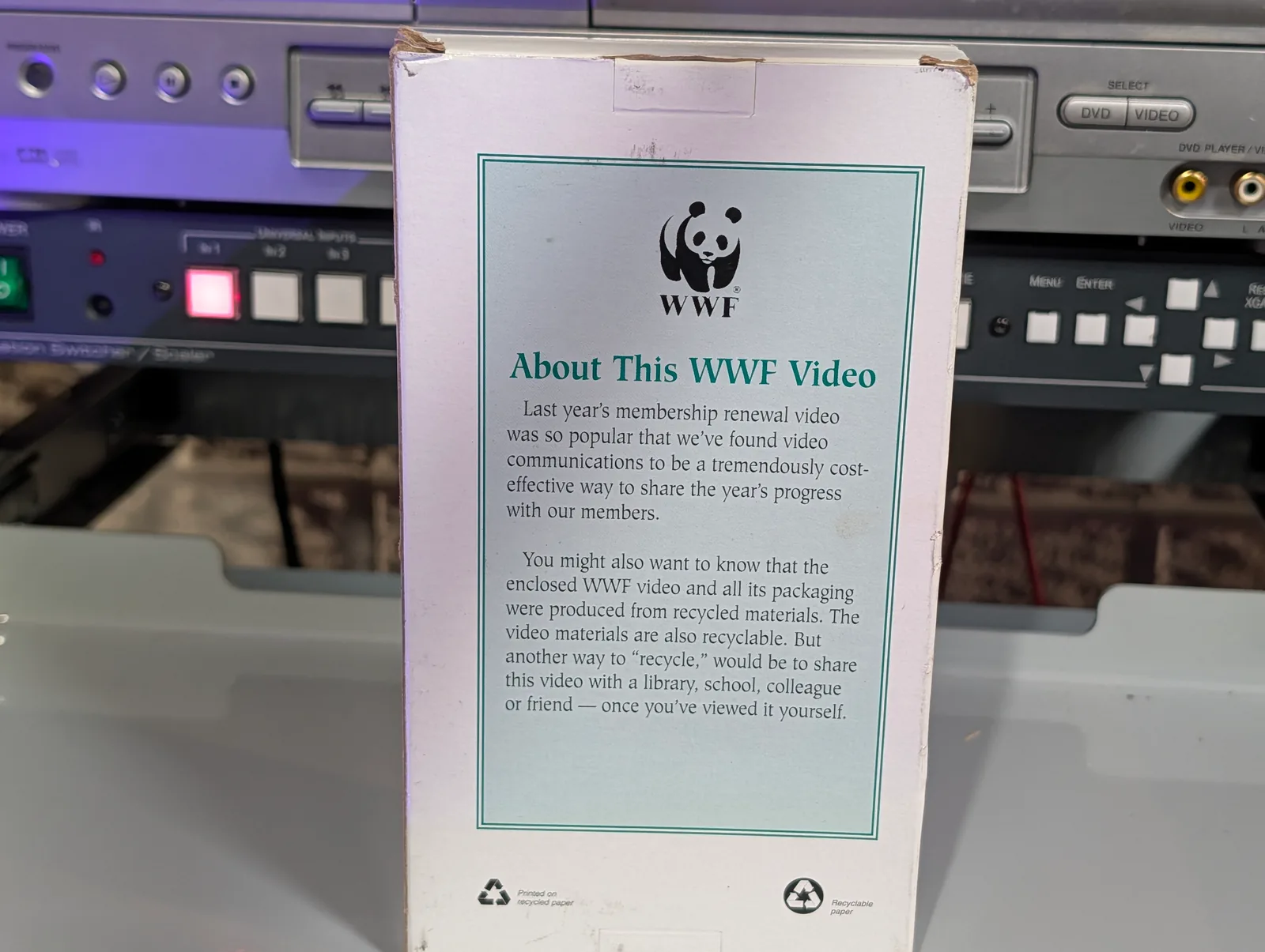 World Wildlife Fund 1994 Membership Video: tape photo 2