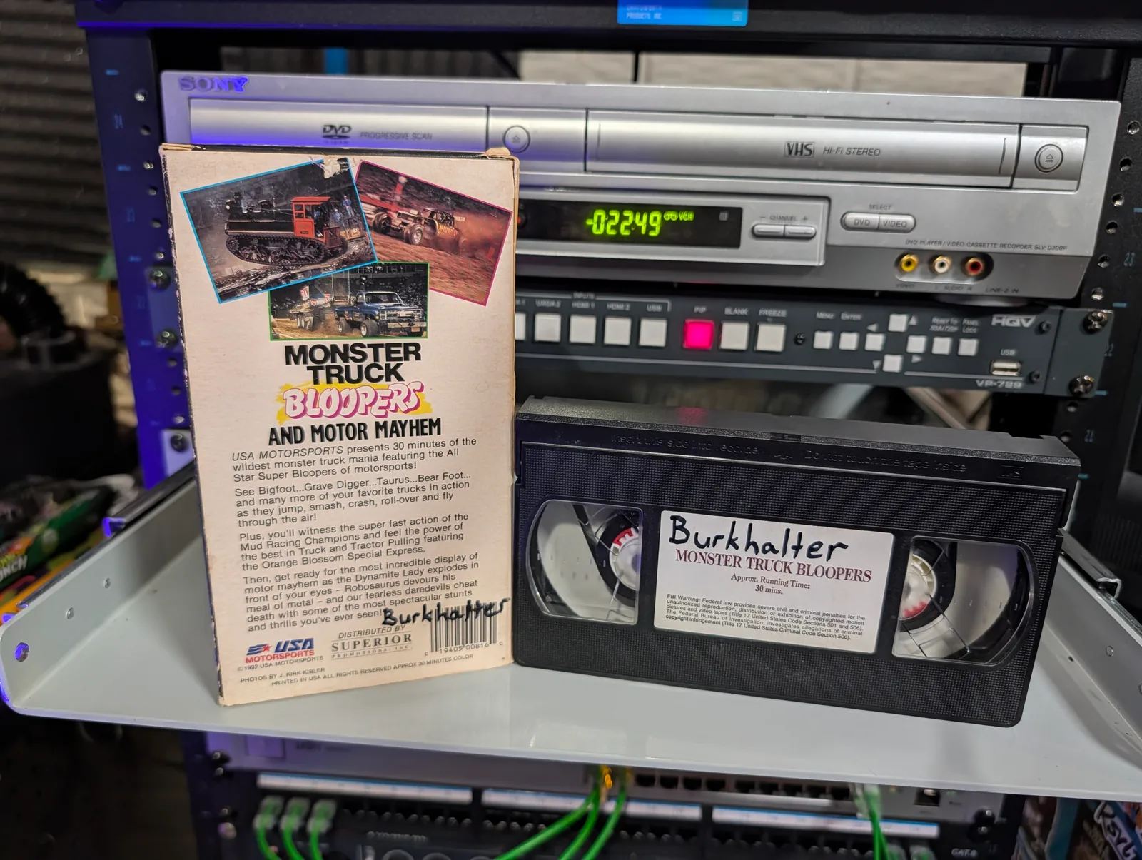 Monster Truck Bloopers and Motor Mayhem (1992): tape photo 2