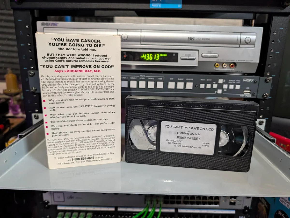 Lorraine Day: You Can't Improve On God!: tape photo 1