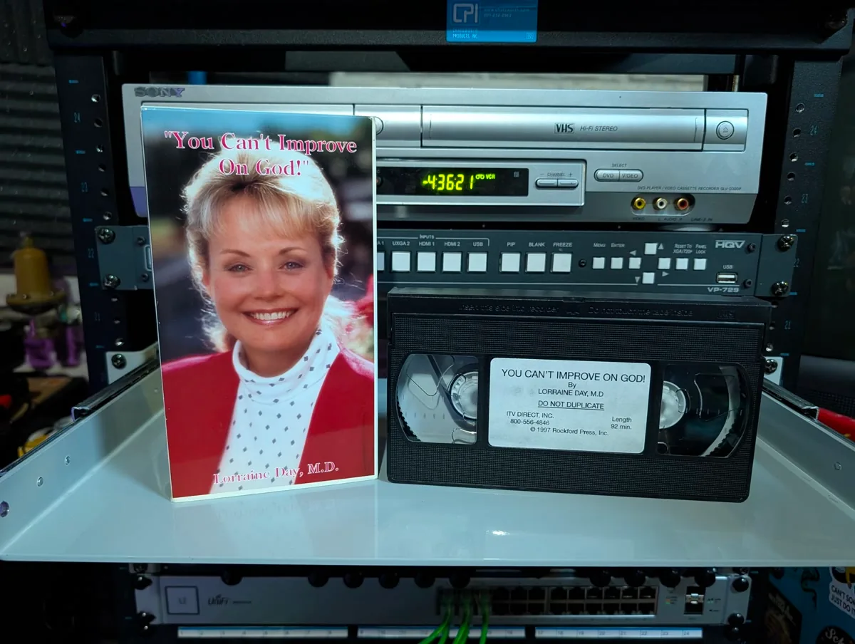 Lorraine Day: You Can't Improve On God!: tape photo 2