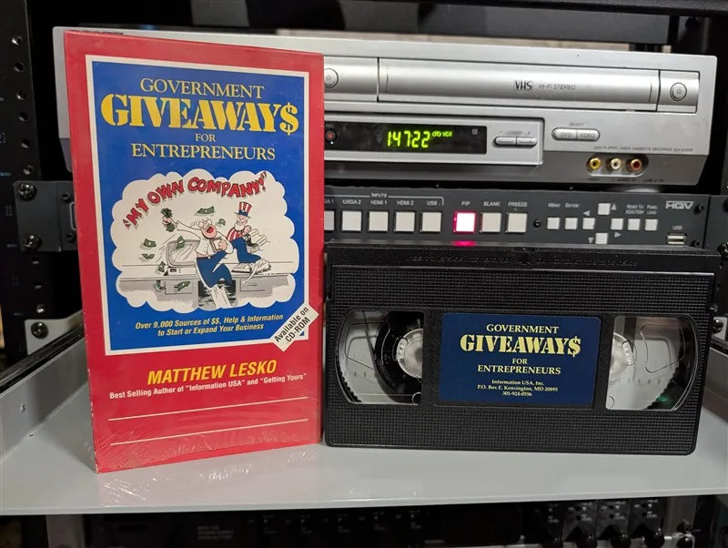 Government Giveaways for Entrepreneurs with Matthew Lesko (1992): tape photo 1