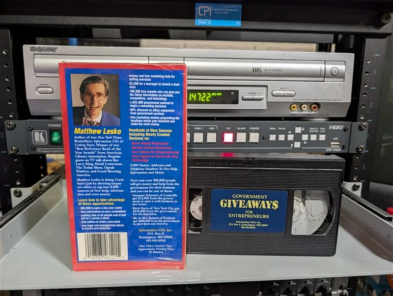 Government Giveaways for Entrepreneurs with Matthew Lesko (1992): tape photo 2