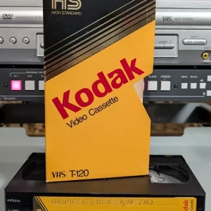 Kodak VHS sleeve and handwritten Grumpy Old Men tape label